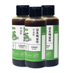 설탕없이 달콤한 무설탕 매실차 매실청 원액 150ml, 3개