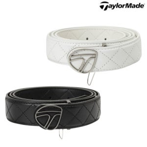 테일러메이드 어패럴 여성 골프 벨트 퀼팅패턴 T로고 훅 버클 벨트 OF636