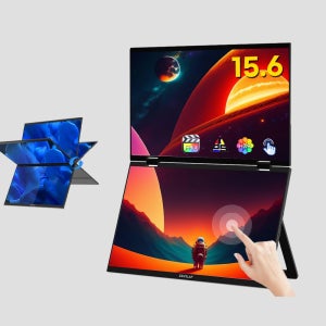 제우스랩 듀얼 휴대용 모니터 Z15WT 상하 터치 HDR 39.6cm(15.6인치) 노트북 듀얼스크린 게이밍 재택근무 서브모니터