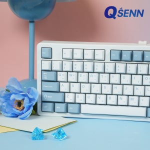 QSENN Q104 8K 풀윤활 가스켓 유무선 기계식 키보드 슈팅스타 하이무 저소음 바다소금축