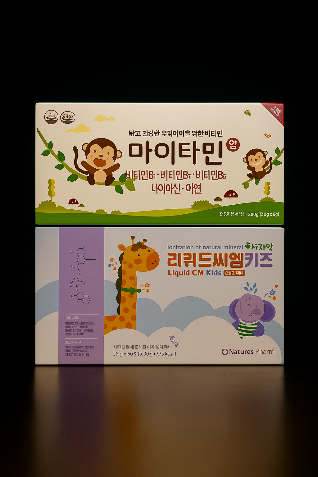 [약국용] 마이타민 1박스 + <b>리퀴드</b>씨엠 1박스 세트, 각60포 멀티비타민과 미네랄