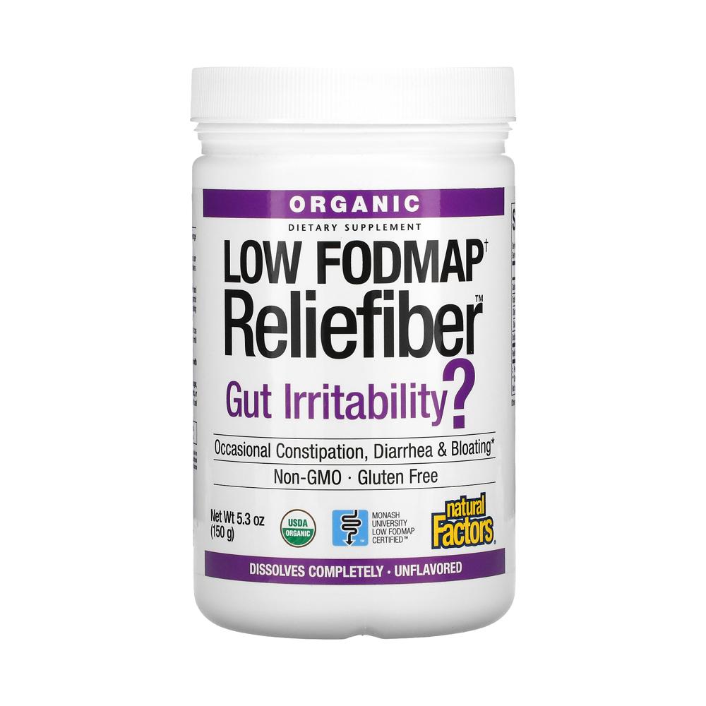 네추럴팩터스 로우 포드맵 <b>릴리파이버</b> 무맛 5.3 oz (150 g) 구아 섬유