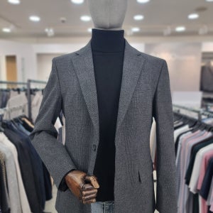 바쏘옴므 24F/W 그레이 스판 투버튼 캐쥬얼 재킷WSY4JQ28-4