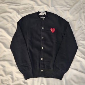 꼼데가르송 여성 더블 하트 니트 가디건 블랙 AZ-N075-051-1