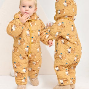 [밀크베이비] 아기어흥 퀼팅 유아우주복 외출복 모자세트