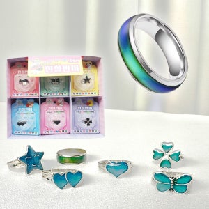 마법의 진실반지 기분에 따라 색이 변하는 매직 우정링 커플링 감정 온도