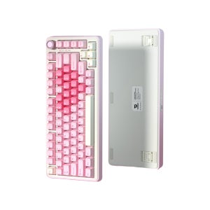 YUNZII 윤지 B75 Pro 핫스왑 유무선 기계식 키보드 핑크, 밀크 V2