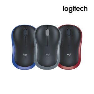 로지텍 M185 무선 마우스 레드 좌우대칭형 양손 왼손 USB 수신기 셋트 로지텍코리아