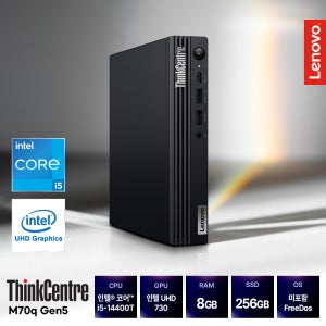 레노버 씽크센터 M70q Gen5 코어 i5 / 8GB / 256GB / FD 미니PC 사무용 업무용 학습용 컴퓨터