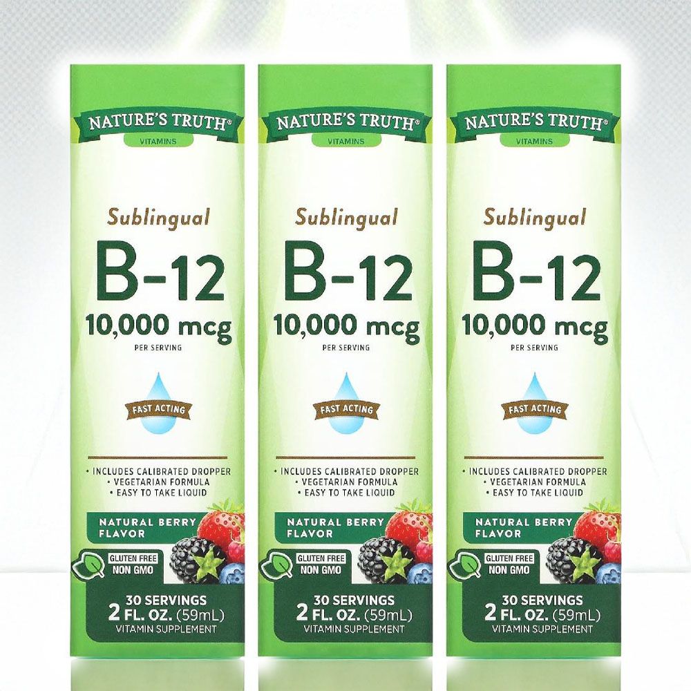 네이처스트루스 액상 비타민 <b>B12</b> 시아노<b>코발라민</b> <b>메틸코발라민 10000mcg</b> 59ml 3병