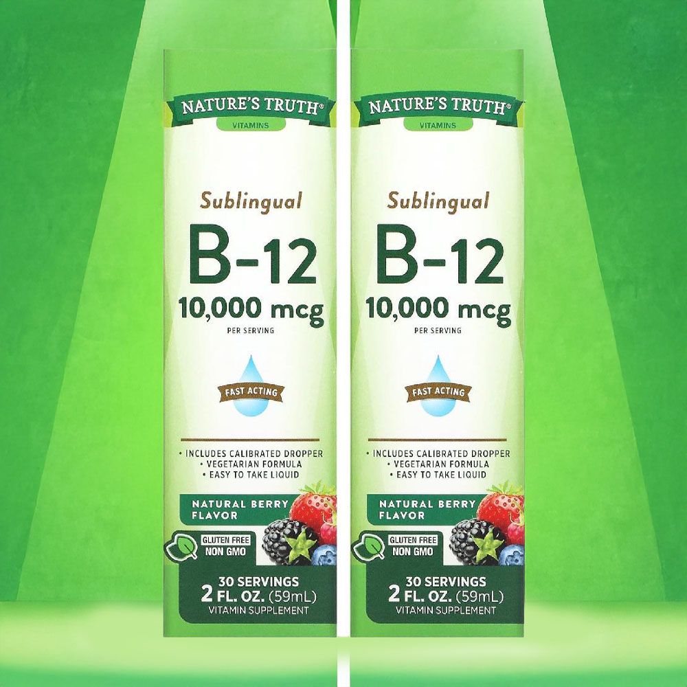 네이처스트루스 액상 비타민 <b>B12</b> 시아노<b>코발라민</b> <b>메틸코발라민 10000mcg</b> 59ml 2병