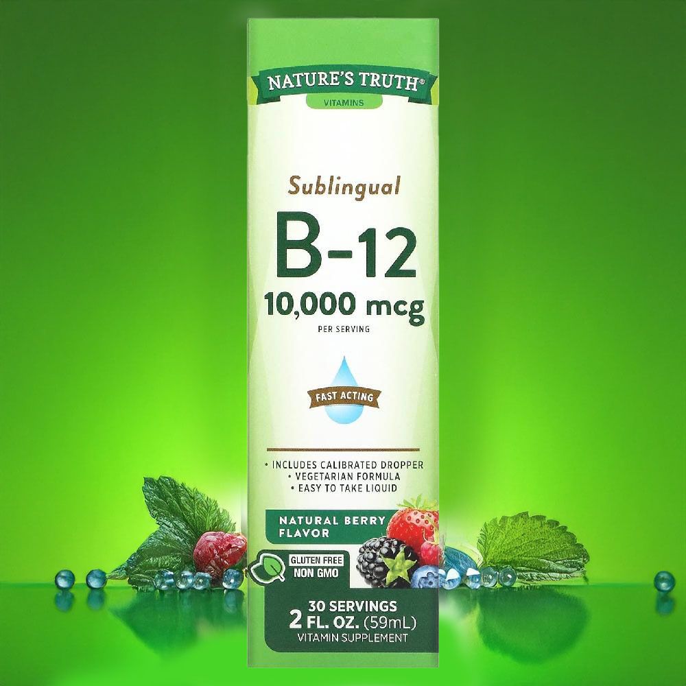 네이처스트루스 액상 비타민 <b>B12</b> 시아노<b>코발라민</b> <b>메틸코발라민</b> 효능 <b>10000mcg</b> 59ml