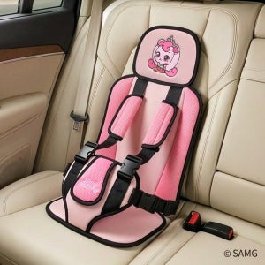 국내생산 휴대용 주니어 카시트 충돌안전테스트통과 캐치티니핑(하츄핑_핑크)