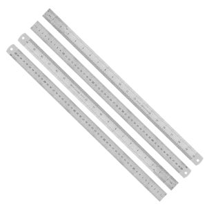 양면 (스틸자 A타입 50cm 두께 0.5mm 4개) 500mm 20인치 쇠자 스틸 직자 철자 스텐 자 스테인리스 자 측정 공구