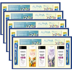 애경 선물세트 다온 15호 5개 (1BOX) / 명절 추석 설날 샴푸 바디워시 치약 칫솔