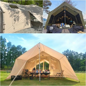 [당일출고] 루디 에어텐트 9.0 면혼방 캐빈형 터널형 텐트