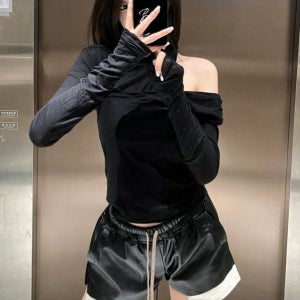 여성 블랙 가죽 반바지 부드러운 소재 여성용 5부반바지