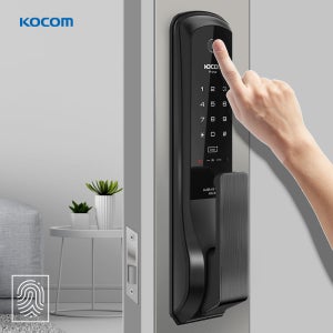 코콤 지문인식도어락 스마트 무타공 바로잠김 푸시풀 현관문도어락 디지털 현관 번호키 설치