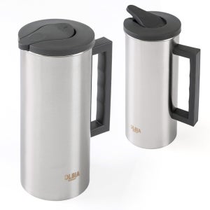 누름식 뚜껑 손잡이 냉장고 스텐 물병 1.6L 2P세트 업소용 스텐 물통 보틀 카페 PC