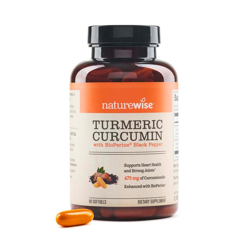 <b>네이처와이즈</b> 강황 커큐민 500mg 흑후추 소프트젤 90개입