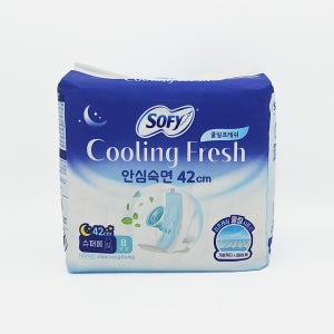 쏘피 쿨링프레쉬 바디피트 블루 수퍼롱 42cm 8개입 소피 생리대