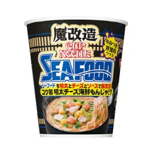 닛신 마개조 컵누들 씨푸드 명란 치즈 소스 해물몬자맛 77g