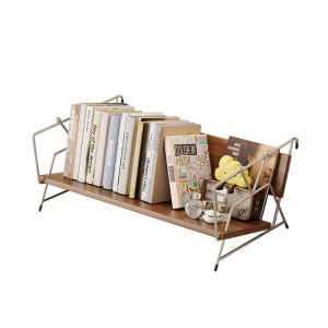 ARVEN 원목 스테인레스 프레임 책꽂이 북케이스 책장 수납 정리 책상 미니 정리함