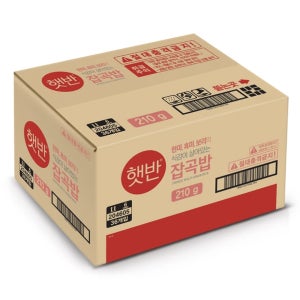 CJ제일제당 햇반 매일잡곡밥 210g, 36개 현미 흑미 보리