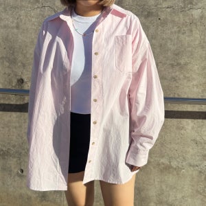 [사계절용/면퀄리티] 여성 셔츠블라우스 면바이오 올스티치 박시한 오버핏 대디 무지셔츠남방