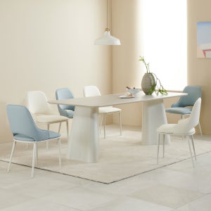 화이트식탁테이블 대형 카페 디자인 세라믹식탁 스피덴 2000mm, 미스트그레이