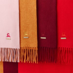 고비 몽골 캐시미어 산양자수 목도리 머플러 레드 시리즈 180cm