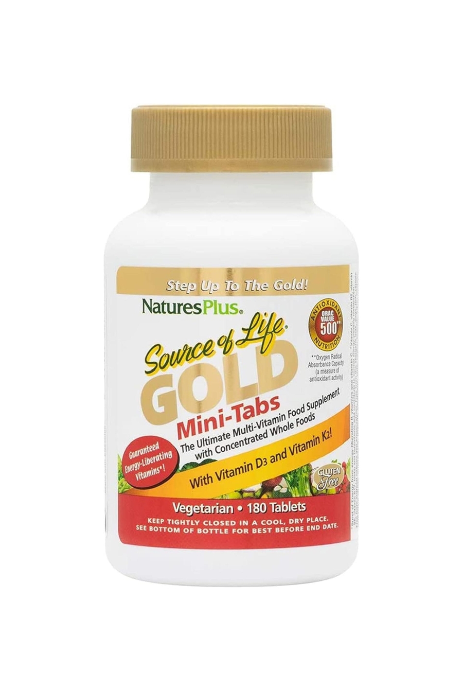 네이처스플러스 <b>소스 오브 라이프 골드 미니</b> 탭스 멀티비타민 비타민D3&amp;K2 180타블렛