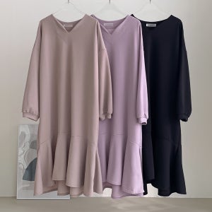 빅사이즈원피스 S614L509 립스프릴훌긴팔원피스 NO