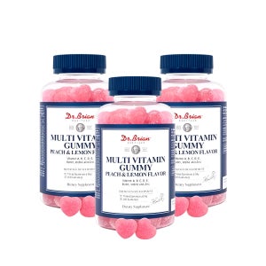 씹어먹는 멀티비타민 젤리 구미 츄어블비타민 비타젤리 피치레몬맛 꾸미 100구미, 3개