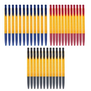 문화)클릭클릭볼펜 0.7mm 흑색,청색,적색 각12자루씩