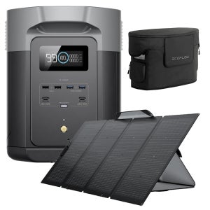 에코플로우 델타2 맥스 파워뱅크 캠핑 인산철 배터리 2048Wh 태양광 220W 세트