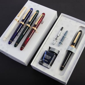 플래티넘 만년필 센츄리 #3776 골드 병잉크 세트 PNB-15000