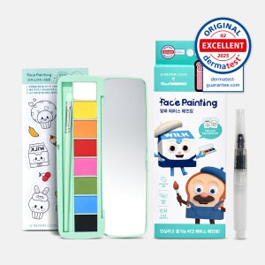 브레드이발소x알파 페이스페인팅 안전한 페이스페인팅 할로윈분장 어린이 무독성 타투 바디페인팅