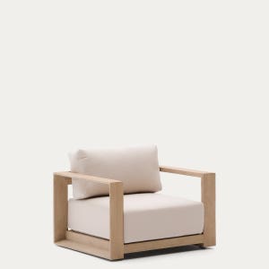 [케이브홈] AMBRA 암브라 아웃도어 FSC 100% 아카시아 원목 1인소파