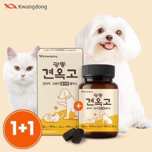[출시기념 1+1] 광동 강아지 영양제 관절 슬개골 눈 피부 장건강 눈물자국 면역 견옥고 올인원 70정 1개