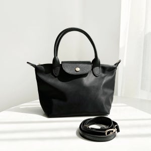 가벼운 나일론 명품 토트백 데일리 미듐 가죽 탑핸들 스퀘어 방수 숄더 크로스가방 오닉스블랙