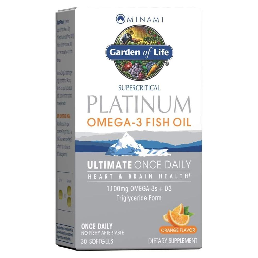 <b>가든오브라이프</b> rTG Omega3 <b>피쉬 오일</b> 알티지 <b>오메가3</b> 1100mg 30 소프트젤