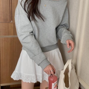 [헤이나나]히더얼 25fw 홀리 오프숄더 맨투맨