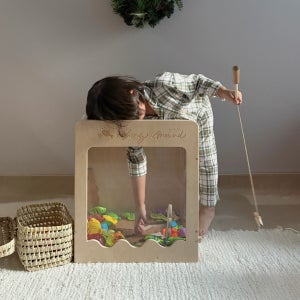 1구 원목 낚시놀이 아기 유아 물고기 낚시장난감