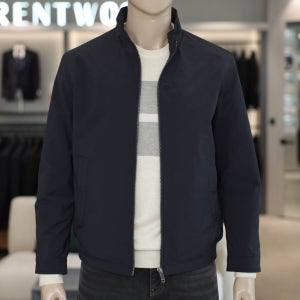 코오롱 브렌우드 남자 가을점퍼 바람막이 자켓 해링턴 블루종 네이비