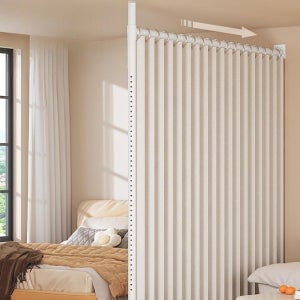 무타공 인테리어 파티션 원룸 커튼 칸막이 가벽 세로 행거형 공간분리 거실