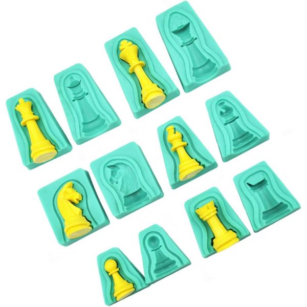해피야미 실리콘 체스 케이크 몰드 세트 DIY 베이킹을 위한 12개의 퐁당 및 초콜릿 베이킹 애호가와 파티를 크리에이티브 장식용