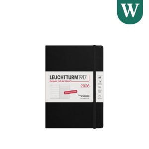 로이텀 2026 위클리&노트 12개월 다이어리 소프트커버 B6+ 블랙