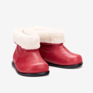 AIDL 1410 토들러 소가죽 털부츠 - 레드 아동 부츠 키즈 워커 겨울 신발 어린이