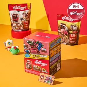 [켈로그 X 운빨존많겜] 오곡 첵스초코 쿠키앤크림 1팩+매직팝핑볼 1팩 세트